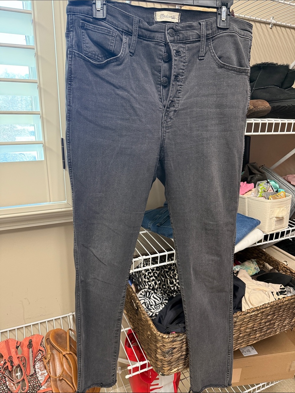 Madewell Women’s 10” high rise skinny Black Jeans 31